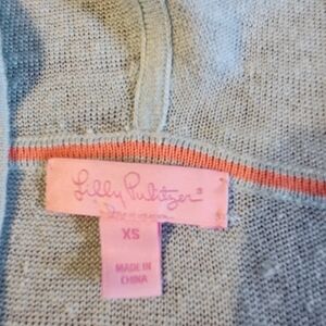 Lilly Pulitzer Cassi 100% Linen Hooded Lightweight sweater, Robin Egg Blue  XS,